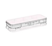 Amooorous Lavanda Blush tinta unita puro pianura progettato scatola di matita trasparente plastica doppio ponte matita contenitore per bambini con coperchio