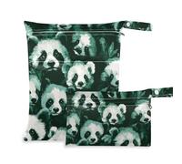 Amooorous Lesser Panda - Sacchetti bagnati con cerniera, 2 pezzi, con manici, per fare il bagno, lo yoga