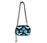 Amooorous Light Up zucca pipistrello blu bianco piccola borsa a tracolla uomo comfort con slot per carte di credito casual telefono petto bag camminare il cane bolsos de hombro para mujer