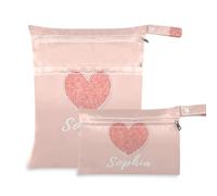 Amooorous Love Fake Glitter Rose Gold borse lavabili per la spiaggia 2 Pack borsa per pannolini oggetti essenziali con manici per palestra palestra palestra