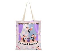 Amooorous Mago Fox Cartoon Cute Purple Canvas Tote Bags Per Le Donne con manici Tote Bag Bulk Borsa di Tela Per Le Donne per il Viaggio Bolsa de lona