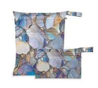 Amooorous Marble Stones Vivid borse impermeabili per panno 2 Pack elementi essenziali da viaggio per bambini con maniglie per viaggi, yoga