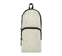 Amooorous Meteora colorata su sfondo giallo chiaro nylon 3 scomparti grande astuccio matita grande capacità astuccio per adolescenti scuola cancelleria per bambini scuola superiore 1600 ml