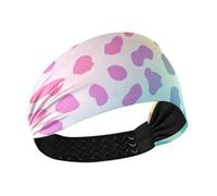 Amooorous Moda Arcobaleno Leopardo Stampa Umidità Wicking moda fasce per le donne Elastiche fasce per capelli per Yoga Corsa Ciclismo bandas para el sudor