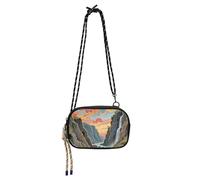 Amooorous Montagna Nuvole Bellezza Carino Crossbody Borse Donna Impermeabile con Slot per Carte di Credito Piccole Borse Nere Avere un pasto carteras de mano para mujer
