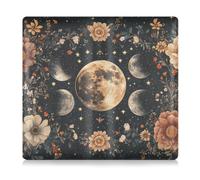 Amooorous Moon Black Flowers Boho Gothic Pu Leather Toursuit auto immatricolazione e assicurazione titolare della carta di assicurazione Car Essentials per documenti essenziali, patente di guida,