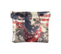Amooorous Mr Cow 4th Of July Independence Day Donna Piccolo Portafoglio in Pelle Portamonete Carino Custodie per Carte Organizzatori di Denaro per le Donne, MR mucca 4 luglio Giorno dell'Indipendenza