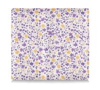 Amooorous Multi-piccolo fiori e foglie viola e gialle in pelle premium per auto registrazione e assicurazione titolare carta prefetto auto essenziale portafoglio per carte, documento essenziale