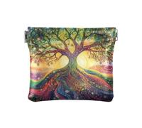 Amooorous Mysterious Colorful Donne Piccolo Portamonete In Pelle Carino Trucco Borsa Cambiare Borsa per Uomo Donna Viaggio, Misterioso colorato, 1 size