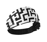 Amooorous Nero e Oro Linee Regolari Traspirante Traspirante Fascia Donne Elastici per Capelli per Capelli da Donna per Calcio Tennis Uso quotidiano cintas para el pelo de mujer