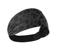 Amooorous Nero Leopard Print Raffreddamento morbido fasce elastiche tennis fasce per il sudore per il ciclismo basket uso quotidiano bandas para la cabeza