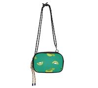 Amooorous Oliver Jeffers Style Kiwi Jade Bird Design Green2 Cross Body Purse Mens Comfort con tracolla regolabile Messenger Bag Crossbody Have a meal bolsa para mujer