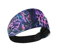 Amooorous Olografico Leopard Moisture Wicking donne moda fasce elastiche da tennis fasce per il sudore per basket basket basket vendas para el pelo mujer