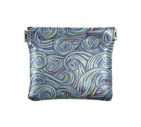 Amooorous Onda BluePU Portamonete in pelle PU per ragazze donne signore, Onda blu, 1 size