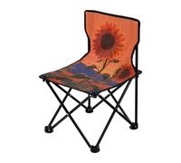 Amooorous Orange Sunset Sunflower - Sedia da campeggio portatile per giovani, ultra leggera, per adulti, resistente borsa per il trasporto inclusa, per sport sportivi