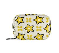 Amooorous Organizer giallo per medicine con stelle gialle con scomparti staccabili attaccabili organizer per pillole da viaggio per borsa