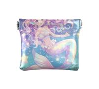 Amooorous Organizer per chiavi da donna in pelle PU con motivo a sirena e stelle, in stile anime, piccole monete, uniche, Anime, sirena, stelle, fantasia, 1 size