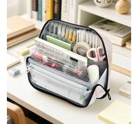 Amooorous Oro Rosa Lusso Texture Marmo Portapenne Grande Capacità Penna Matita Astuccio Morbido Organizer Box per Adolescenti Scuola Media cartucheras escolares para ninas