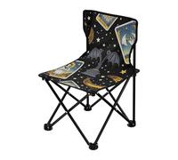 Amooorous Oroscopo gotico mistico tarocco portatile resistente sedie da campeggio ultra leggere sedie da spiaggia per adulti include borsa per il trasporto per pesca sul prato