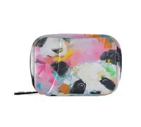 Amooorous Panda Cute Doodle Art borsa medica con scomparti staccabili riutilizzabile organizzatore custodia da viaggio per borsa