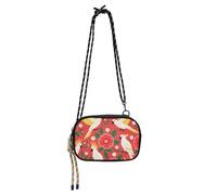 Amooorous Pappagallo dorato bianco con fiori rossi borse da donna a tracolla per uomo bellezza con tracolla regolabile sopra la borsa a tracolla per escursionismo viaggi bolso para mujer