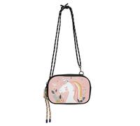 Amooorous Pastello Arcobaleno Dreamy unicorni Piccola Borsa a Tracolla per le Donne Comfort con Slot per Carte di Credito Borse Fai una passeggiata bolso impermeabile para mujer
