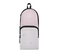 Amooorous Peach Blu Giallo Bubble Love Nylon 3 Scomparti Matite Borse Studio & Astuccio Multifunzionale Per Ragazzi Scuola Cancelleria per Infermiere Elementare 1600ml