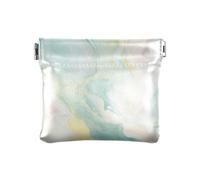 Amooorous Peach Green Marble Texture Donna Pelle Portamonete Borse Borse Carino Mini Coin Borse per Donne Ragazzi Ragazze, Texture marmo verde pesca, 1 size