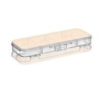 Amooorous Peach Puff tinta unita puro pianura progettato scatola di matita trasparente in plastica a doppio piano penne trasparenti scatole per cancelleria con coperchio