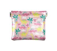 Amooorous Pesca Dinosauro Animale Ragazza Carina KawaiiWomen's Borsa in Pelle Cambia Monete Fancy Mini Borse Della Moneta per Le Donne, Pesca dinosauro animale Carino Ragazza Carino, 1 size