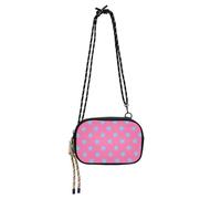 Amooorous Piccoli Fiori Blu Sfondo Rosa Borsa Laterale Crossbody Donne Trendy con Cinghia Regolabile Piccole Borse Passeggiare il cane bolsas elegantes para mujer