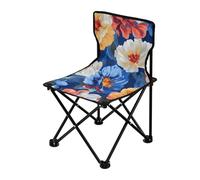 Amooorous Pittura a olio con fiori retrò in blu sedie da campeggio ripiegabili per adulti sedia pieghevole leggera borsa per il trasporto inclusa per campeggio picnic