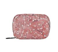 Amooorous Pittura a olio con retro rosa e fiore e bianchi borsa medicina per viaggiare con scomparti staccabili comoda custodia da viaggio organizer per borsa