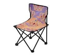 Amooorous Pittura a olio dorata con corona di pietre preziose sedie da campeggio ultraleggere sedia da spiaggia zaino borsa per il trasporto inclusa per concerti all'aperto