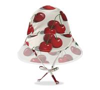 Amooorous Pittura ad olio con Red Cherry Kid Sun Cappelli Ragazzo Spiaggia Unico Bambino Ragazze UPF 50+ Grande Tesa Viaggio Essentials
