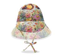 Amooorous Pittura ad olio Feeling Farfalle e Fiori Cappello da Spiaggia Bambino Bambino Cappelli Estivi Ragazze UPF 50+ Protezione Collo Flap Beach Essentials