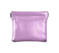 Amooorous Plum tinta unita pura tinta unita viola portamonete in pelle da donna sacchetti portatili per trucco borsa cambiamento borsa per ragazze signore borsa, prugna Tinta unita Pure Plain viola, 1
