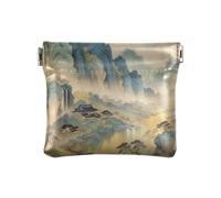 Amooorous Poesia Paesaggio Donna Piccola Borsa in Pelle Borsa Impermeabile Mini Trucco Borsa per le Donne, Poesia del paesaggio, 1 size