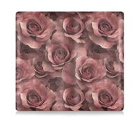 Amooorous Porta carte di credito in pelle PU con rose rosse e marroni per carte di credito, perfetto per auto, per documenti essenziali e patente di guida, Rose di San Valentino rosse marroni, 1 size