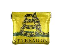 Amooorous Portachiavi da donna in pelle PU con scritta "Don't Tread on Me", motivo: serpente giallo, Bandiera gialla con serpente "Don't Tread On Me", 1 size