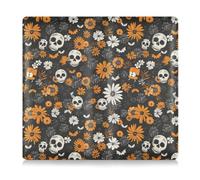 Amooorous Portafoglio con fiori con elementi di Halloween, in pelle PU, per auto e tessere, perfetto per qualsiasi auto, camion, moto, rimorchio o barca, Fiori con elementi di Halloween, 1 size