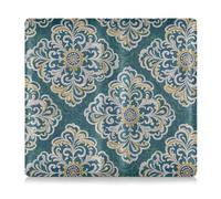 Amooorous Portafoglio in pelle con motivo floreale, stile retrò, alla moda, oro, argento, verde, per assicurazione e carta d'identità, perfetto per auto, per documenti d'identità, patente di guida,