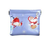 Amooorous Portafoglio portamonete da donna in pelle con Babbo Natale, regalo di buon Natale, porta carte unico per uomo donna viaggio, Buon Natale Babbo Natale regalo, 1 size