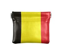 Amooorous Portamonete da donna in pelle con bandiera del Belgio, impermeabile, mini portamonete, portamonete da donna, Bandiera del Belgio, 1 size