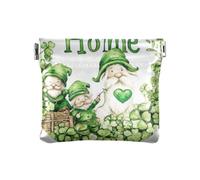 Amooorous Portamonete da donna in pelle con motivo di San Patrizio carino con nani verdi, comodi sacchetti per cosmetici, per uomo e donna, da viaggio, San Patrizio Cartoon carino nano verde, 1 size