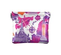 Amooorous Portamonete da donna in pelle con statua della libertà Torre Eiffel arancione, borsa da viaggio per uomo e donna, arancione Torre Eiffel Statua della Libertà, 1 size