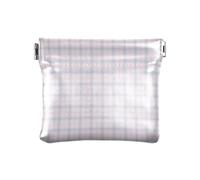 Amooorous Portamonete da donna in pelle PU a scacchiera blu polvere carino mini custodia cosmetica per ragazze donne signore, Scacchiera blu polvere, 1 size