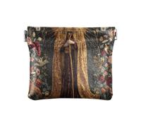 Amooorous Portamonete da donna in pelle sintetica con Babbo Natale, sole, fiori, gotico, comodo, per uomo e donna, Santa Sole Fiori Gotico, 1 size