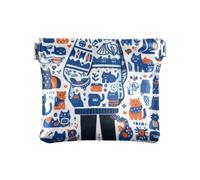 Amooorous Portamonete in pelle con gattino in stile cartone animato Happy Land per donne e ragazze, Cartone animato Gattino Terra felice, 1 size