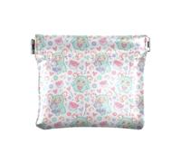 Amooorous Portamonete portatile da donna in pelle con mostro verde carino cartone animato piccolo portamonete per uomo donna viaggio, Cartone animato carino mostro verde, 1 size